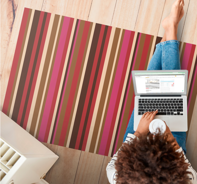 Boheme strippet mønster stribede vinyltæpper - TenStickers