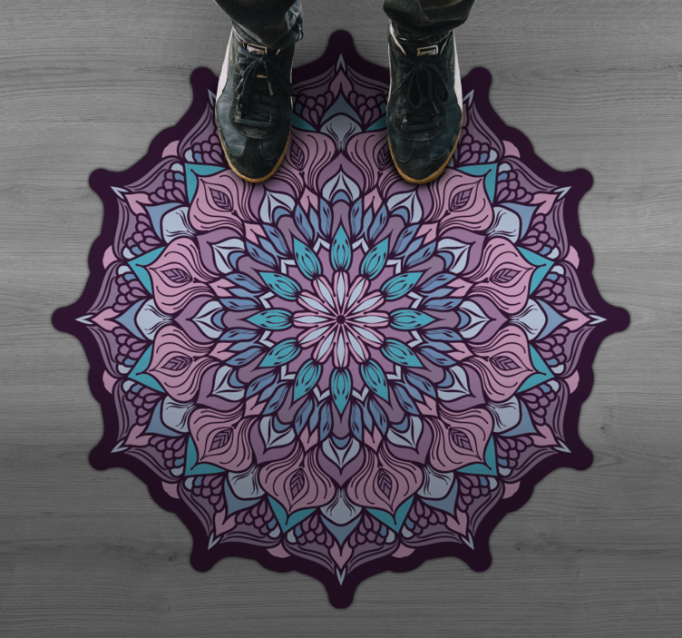 Boho mandala mønster mandala vinyl tæppe - TenStickers