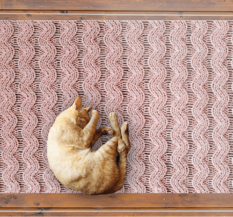 Bølget mønster vinyltæppe til soveværelse - TenStickers