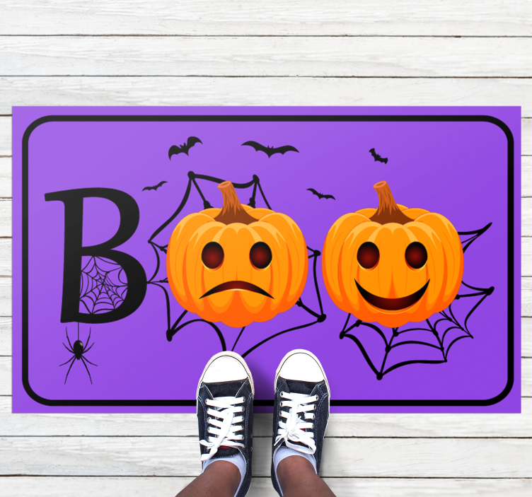 Boo med spindelvæv halloween tæpper - TenStickers