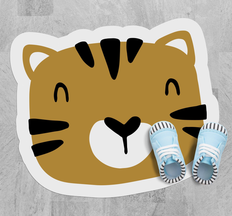 Børn mini tiger børn vinyl tæppe - TenStickers