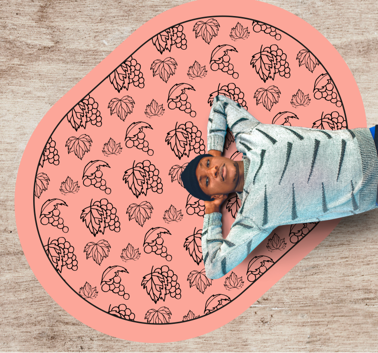 Botanisk druemønster Blomster og planter vinyltæppe - TenStickers