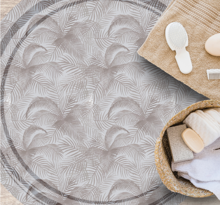 Botanisk overlejring Blomster og planter vinyltæppe - TenStickers