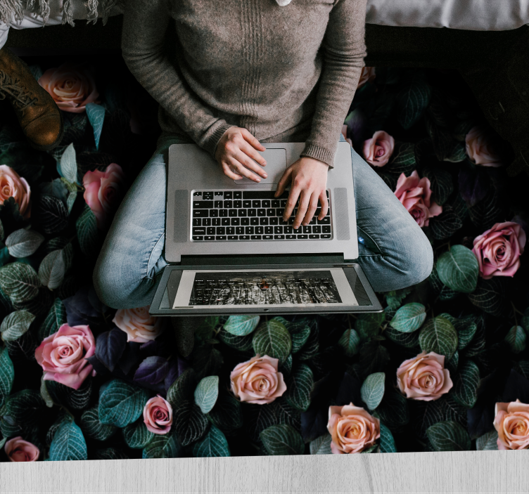 Botaniske blomsterbilleder Blomster og planter vinyltæppe - TenStickers