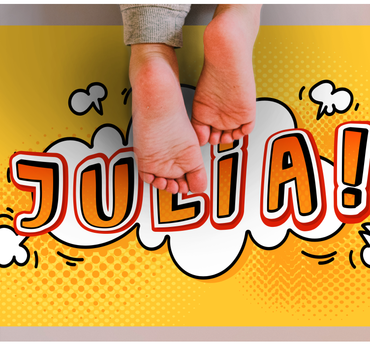 Graffiti navnesky vinyl tæppe - TenStickers