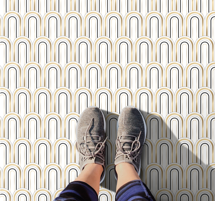 Bue mønster design geometriske vinyl tæppe - TenStickers