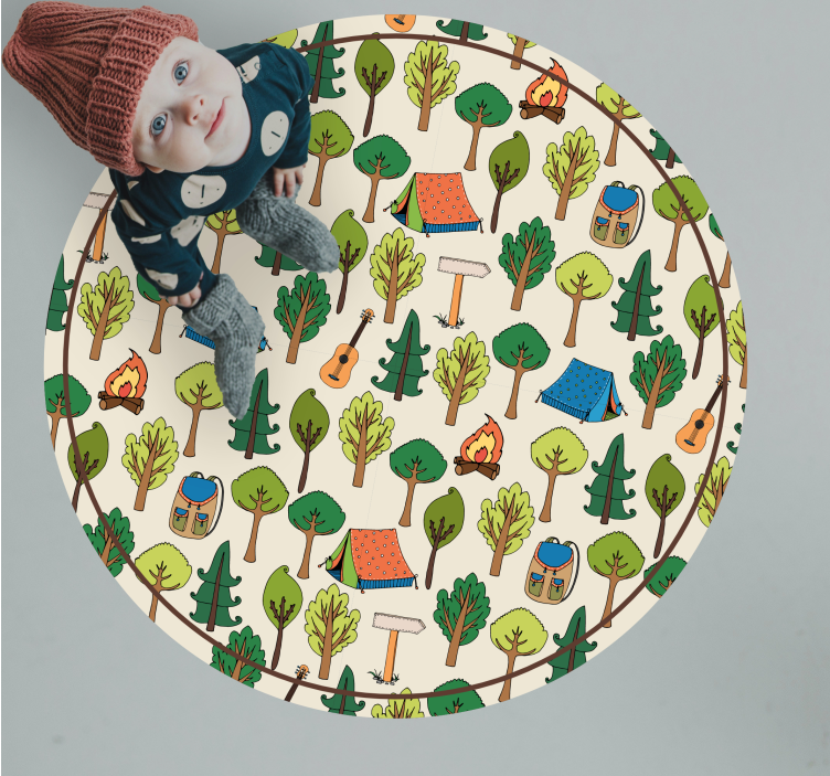 Camping eventyr scene vinyl tæppe - TenStickers