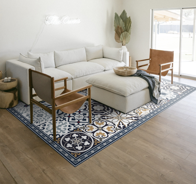 Cement mønstre fliser vinyl tæppe - TenStickers