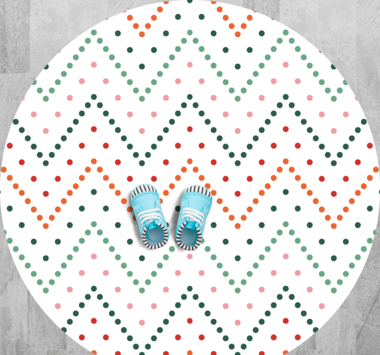 Chevron prik mønster stjerne vinyl tæppe - TenStickers