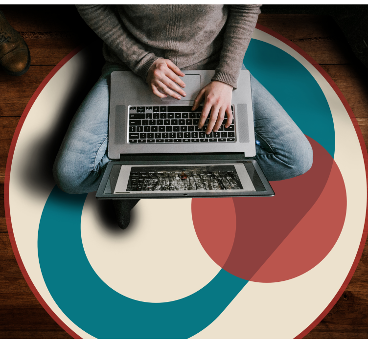 Cirkler i harmoni moderne vinyl tæppe - TenStickers