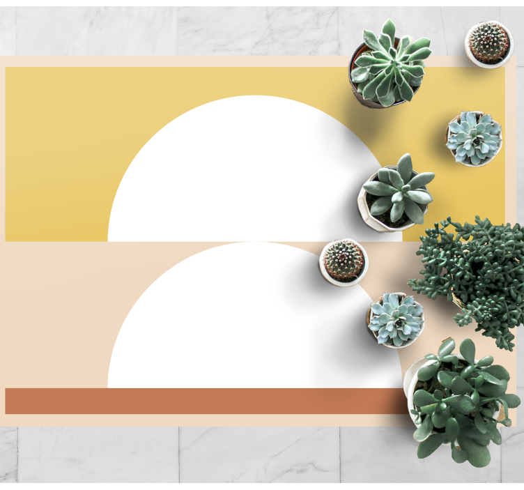 Cirkulær minimalisme minimalistiske vinyl tæppe - TenStickers