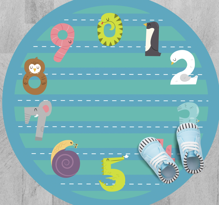 Cirkulær racerbane tæppe til børneværelse - TenStickers