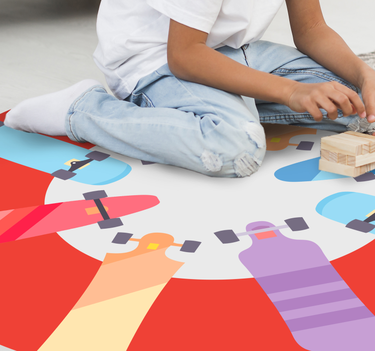 Cirkulært brætspil vinyl tæppe med spil - TenStickers