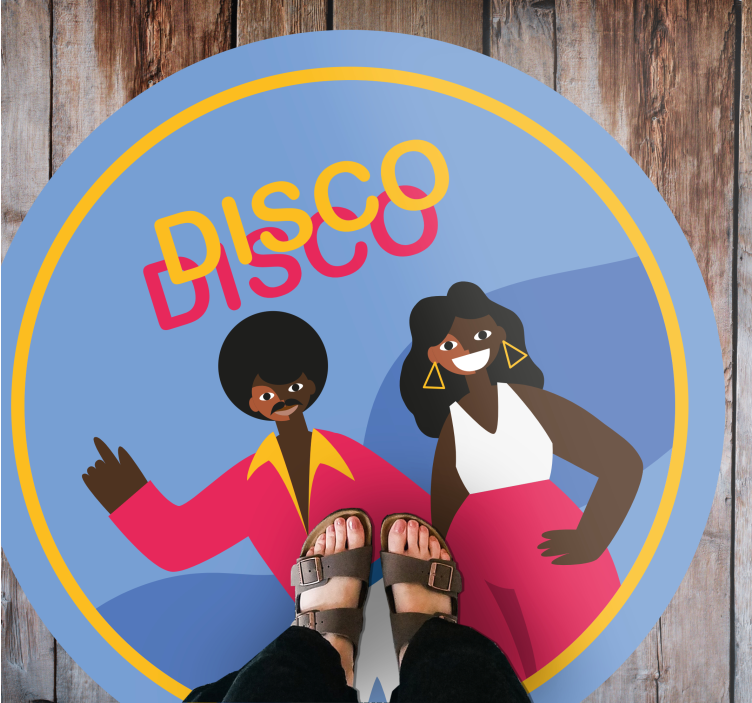 Dans 80'erne disco mand vintage tæppe - TenStickers