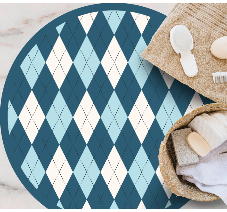 Diamantmønster elegance geometriske vinyl tæppe - TenStickers