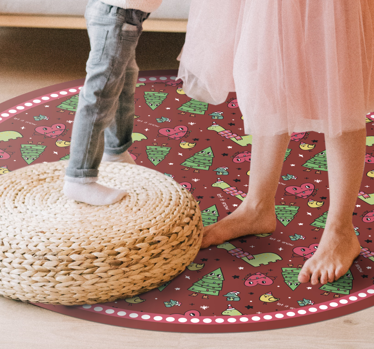 Dinosaurer design tekst lade det sne dyr tæppe - TenStickers