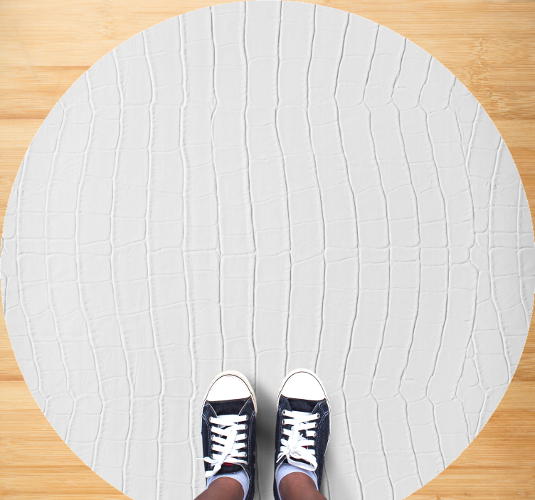 Hvidt krokodillemønster vinyltæpper med dyr - TenStickers