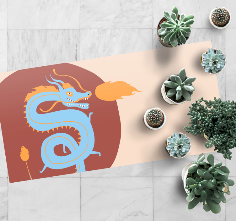 Drageånd etniske vinyltæppe - TenStickers