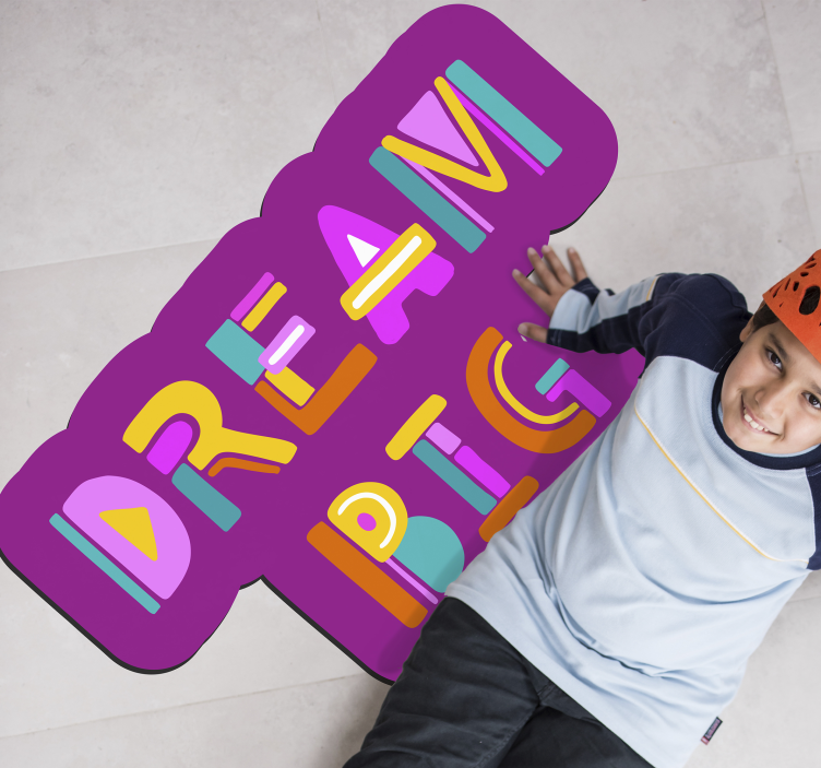 Drøm stor typografi tæppe til børneværelse - TenStickers