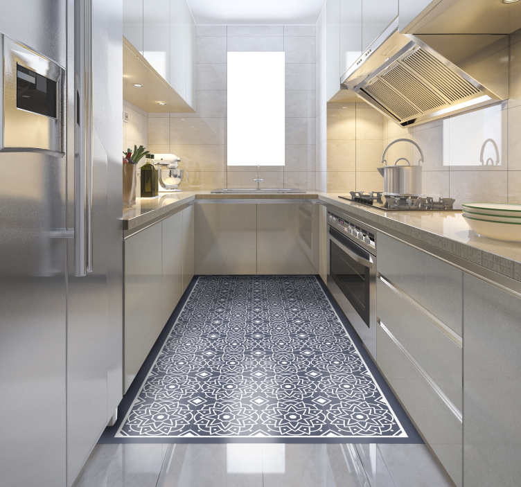 Blå og etniske mønstre mosaikfliser - TenStickers