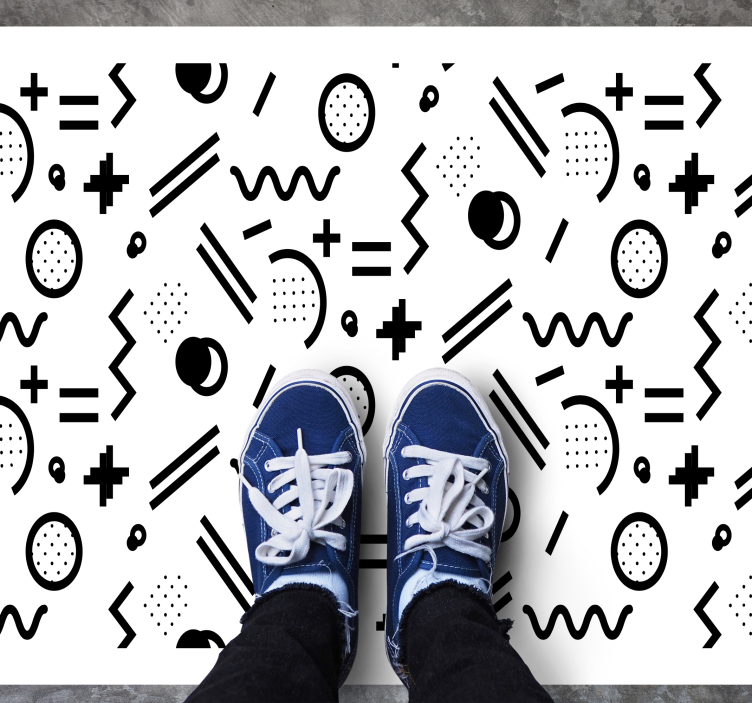 Dynamisk mønsterspil vinyl tæppe - TenStickers