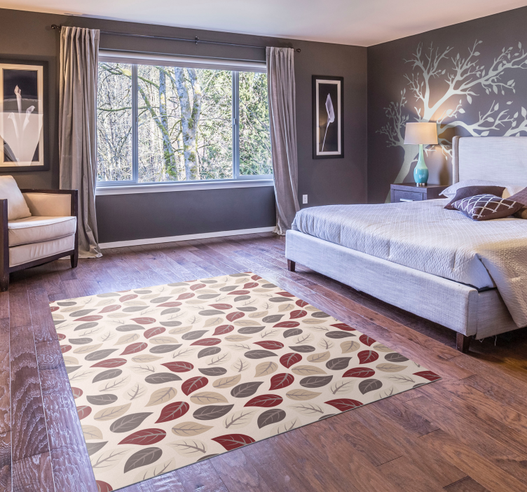 Efterårs blade mønster vinyltæppe - TenStickers