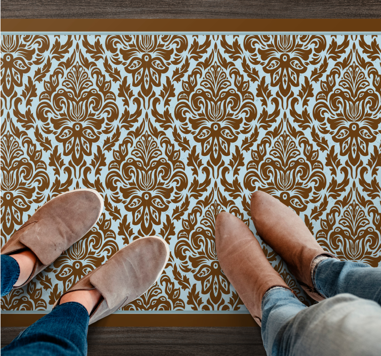 Elegant blomsterarrangement vintage vinyl tæppe - TenStickers