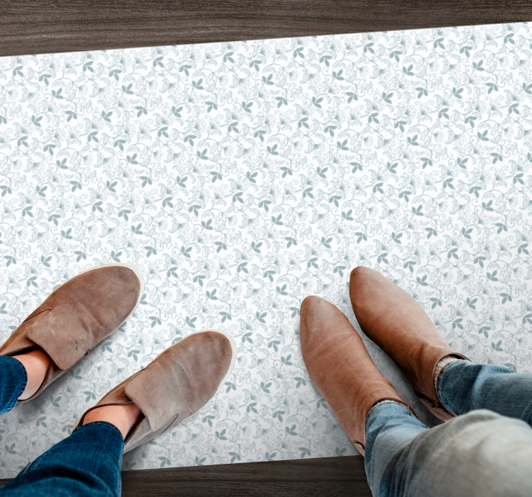 Elegant blomstermønster Blomster og planter vinyltæppe - TenStickers