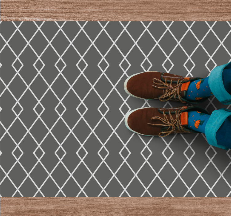 Elegant diamantarrangement geometriske vinyl tæppe - TenStickers