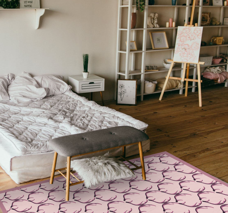 Elegant gevirmotiv skandinaviske vinyl tæppe - TenStickers