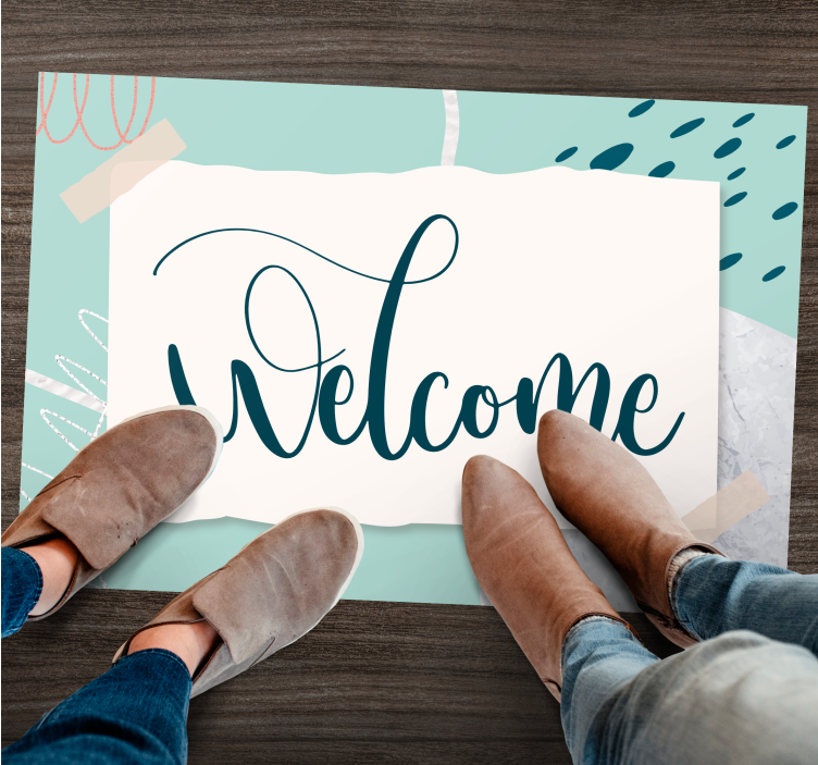 Elegant indgangstekst vinyl tæppe med sætninger - TenStickers