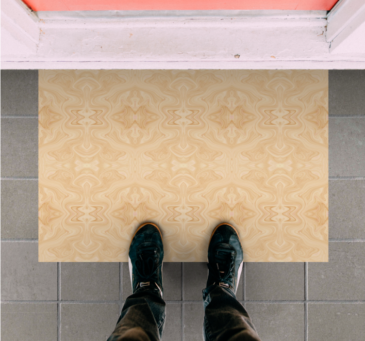 Elegant beige mønster marmor vinyl tæppe - TenStickers