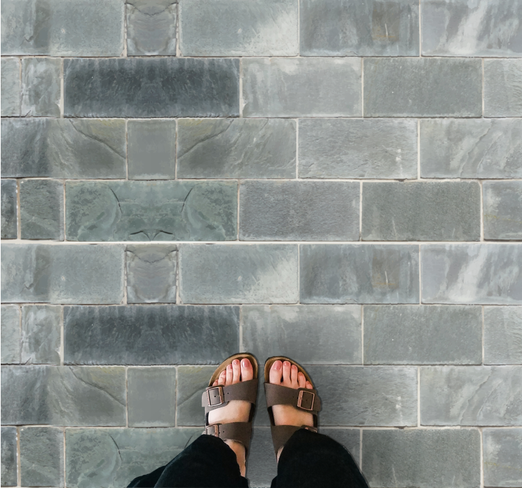 Elegant skiferfinish vinyl tæppe med steneffekt - TenStickers