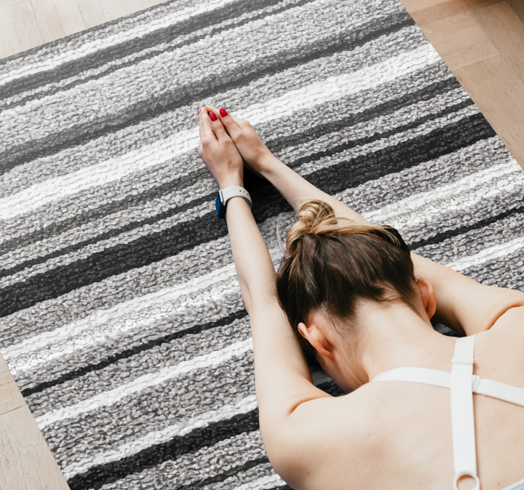 Elegant sort og grå toner tekstur tæppe - TenStickers