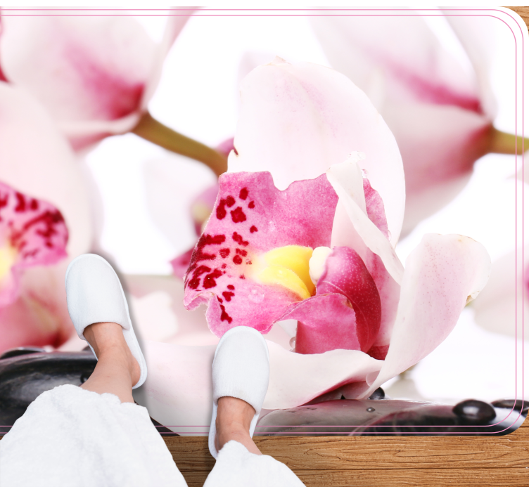 Elegant orkidedesign Blomster og planter vinyltæppe - TenStickers