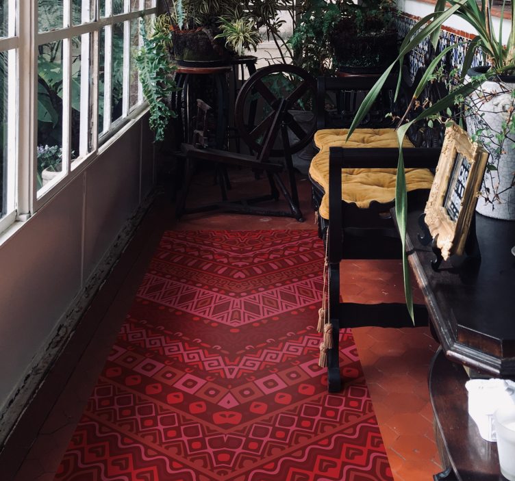 Etnisk mønstret vej etniske vinyltæppe - TenStickers