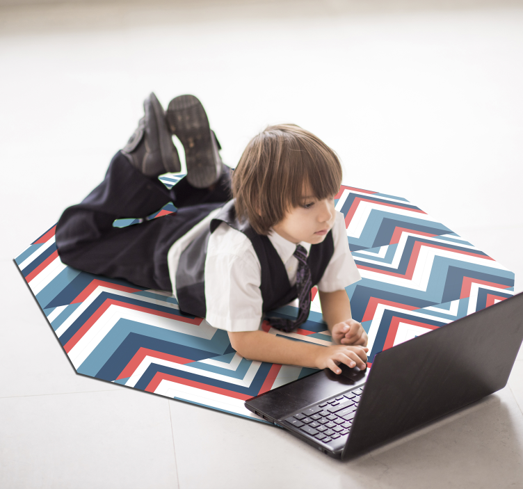 Fantastisk farve stråler skandinavisk vinyl tæppe - TenStickers