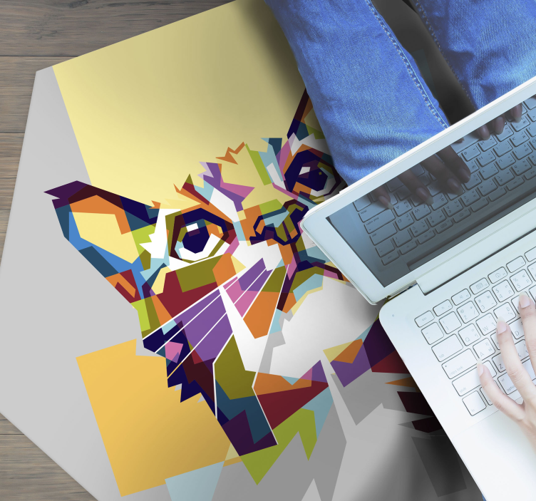 Farverigt kattehåbe dyretæppe - TenStickers