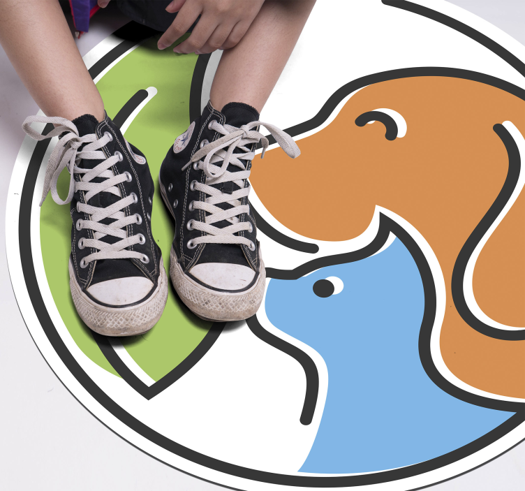 Abstrakte dyreansigter vinyltæpper med dyr - TenStickers