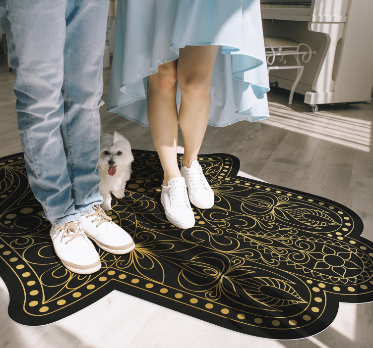 Fatma hånd mandala vinyl tæppe - TenStickers