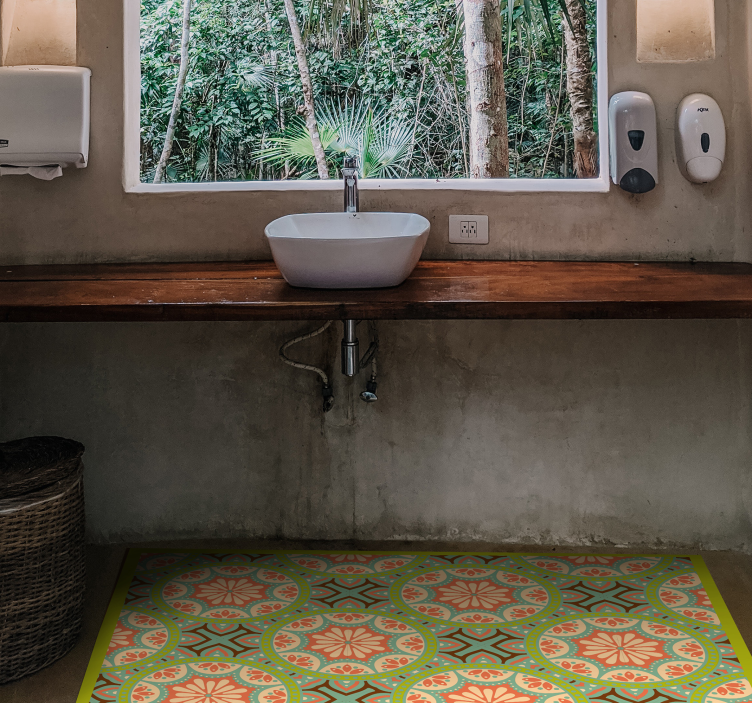 Firkantede persiske grønne mosaikfliser - TenStickers