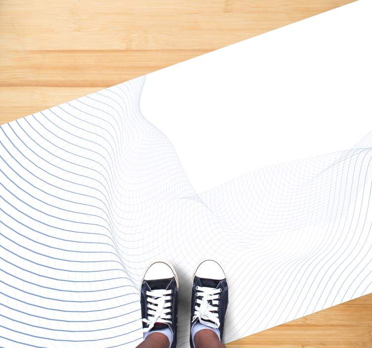 Flydende bølgemønster moderne vinyl tæppe - TenStickers