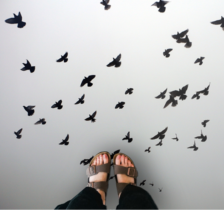 Flyvende fugle mønster vinyl tæppe - TenStickers