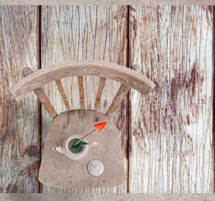 Forvitret brun tekstur vinyl tæppe med træeffekt - TenStickers