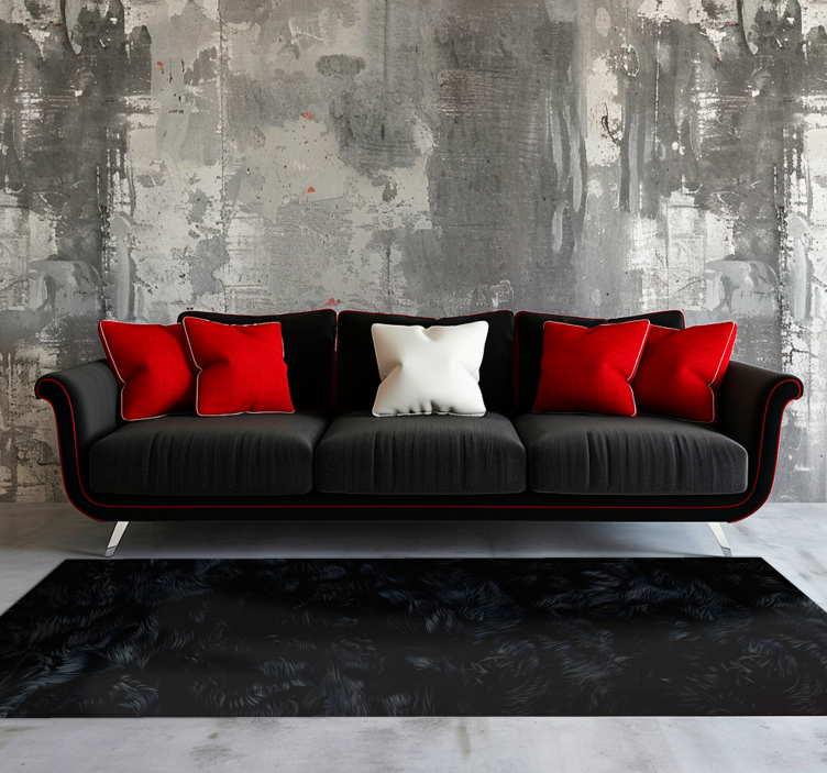 Fuer effekt sorte vinyl tæppe - TenStickers