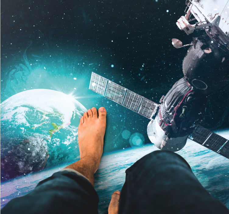 Galaktisk rejseudforskning stjerne vinyl tæppe - TenStickers