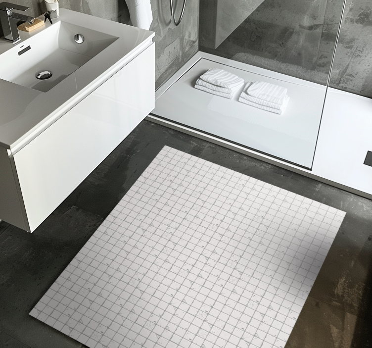 Gammelt hvidt flisevæg stuetæppe - TenStickers