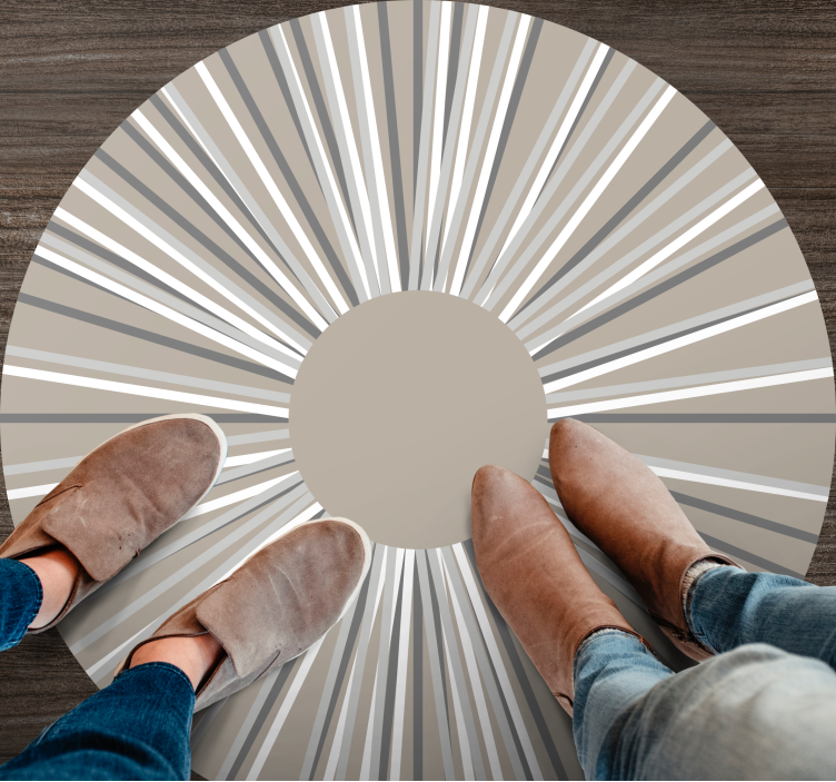 Geometric burst rundt mønster vinyl tæppe - TenStickers