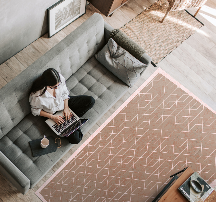 Geometrisk enkelhed geometriske vinyl tæppe - TenStickers