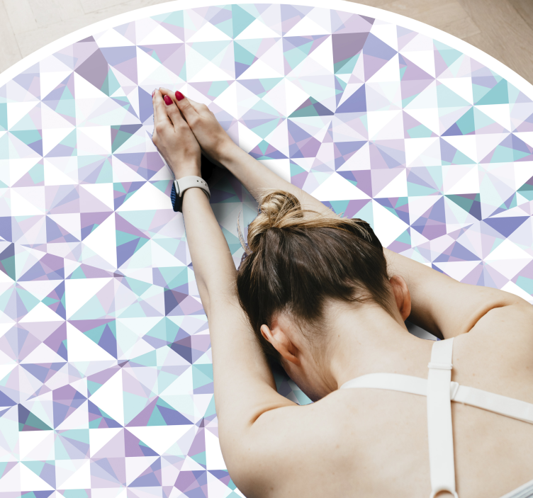 Geometrisk kalejdoskop geometriske vinyl tæppe - TenStickers